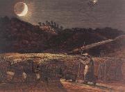 Samuel Palmer Cornfield by Moonlight oil painting artist